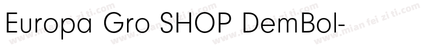 Europa Gro SHOP DemBol字体转换